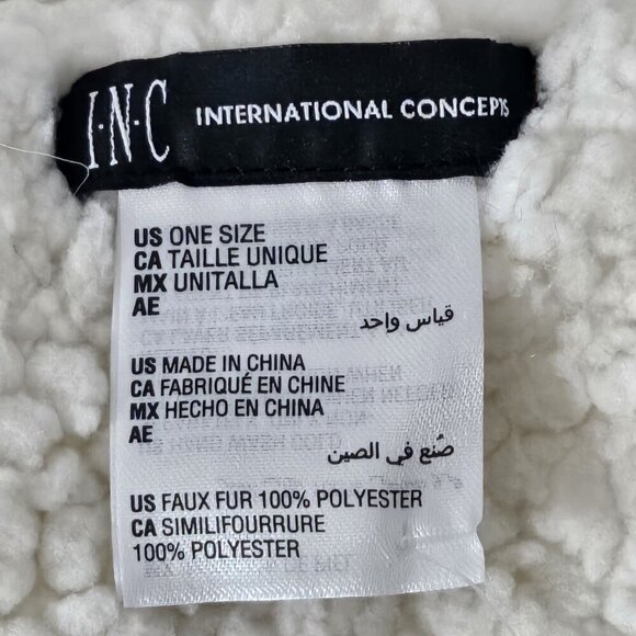 2/$30 INC International Concepts Faux-Sherpa Ivory Loop Scarf One Size - Picture 4 of 6